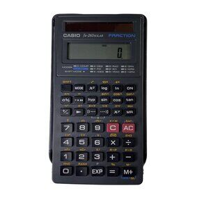 CASIO FX 260 Solar Fraction Scientific Calculator with Slide Case Tested Working